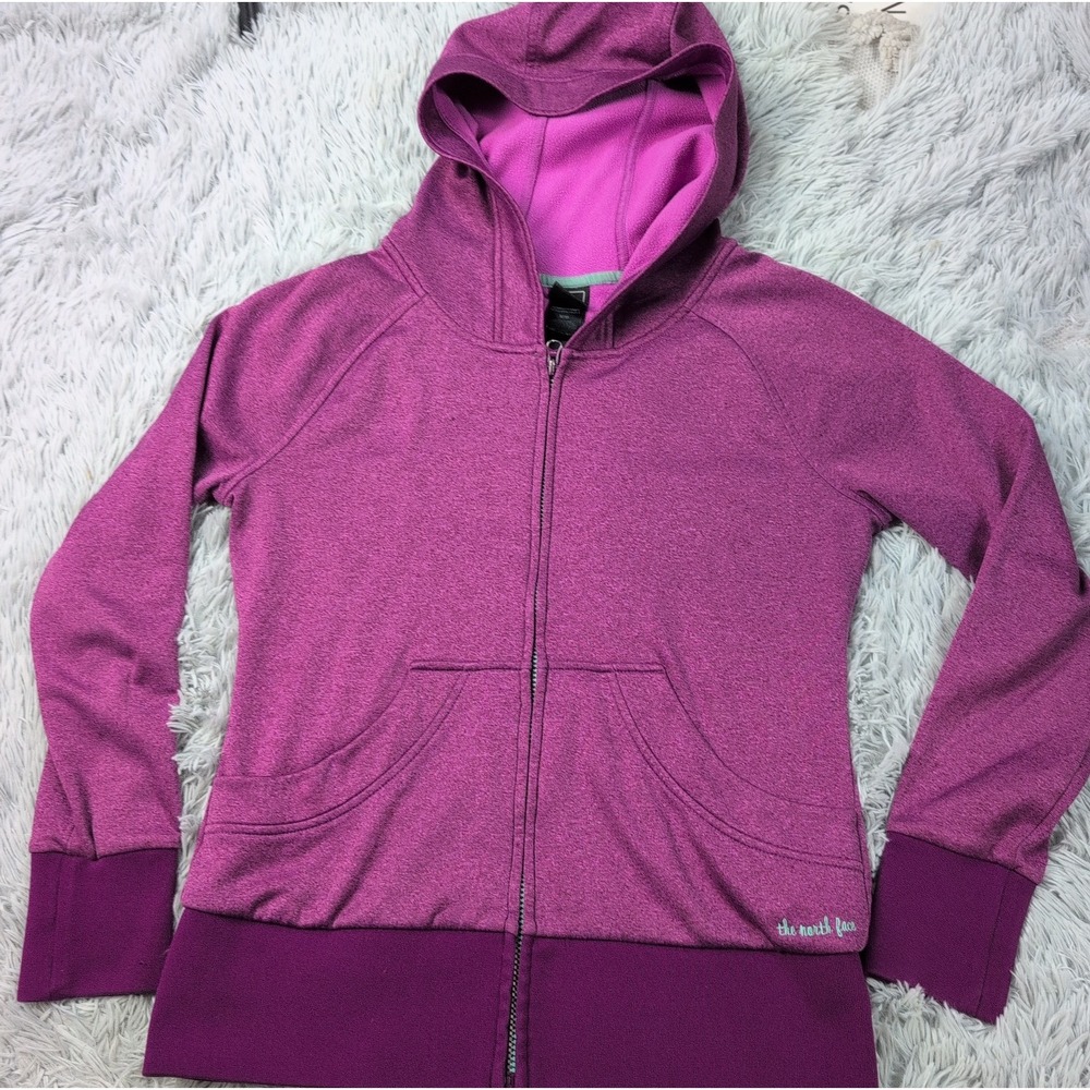 The North Face Sweatshirt Womens M Purple Hoodie Zip Up Gorpcore Pockets Active